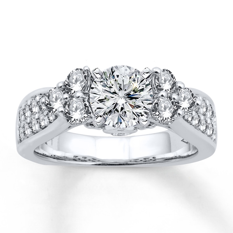 Main Image 3 of Previously Owned Diamond Ring Setting 1 carat tw Round 18K White Gold