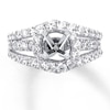 Thumbnail Image 1 of Previously Owned Diamond Ring Setting 1-3/8 ct tw Round 18K White Gold