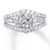 Thumbnail Image 3 of Previously Owned Diamond Ring Setting 1-3/8 ct tw Round 18K White Gold