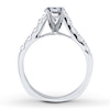 Thumbnail Image 2 of Previously Owned Diamond Engagement Ring Setting 5/8 ct tw Round 18K White Gold