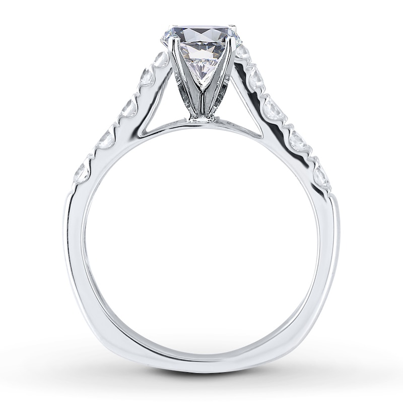 Main Image 2 of Previously Owned Diamond Engagement Ring Setting 5/8 ct tw Round 18K White Gold