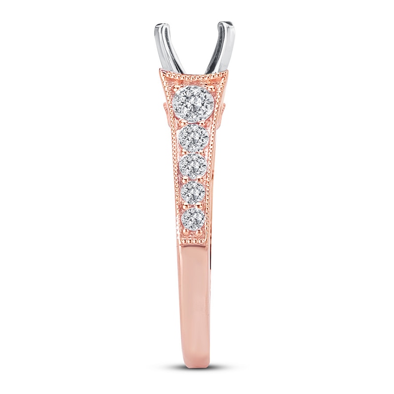 Main Image 3 of Previously Owned Diamond Ring Setting 1/2 carat tw Round 14K Rose Gold