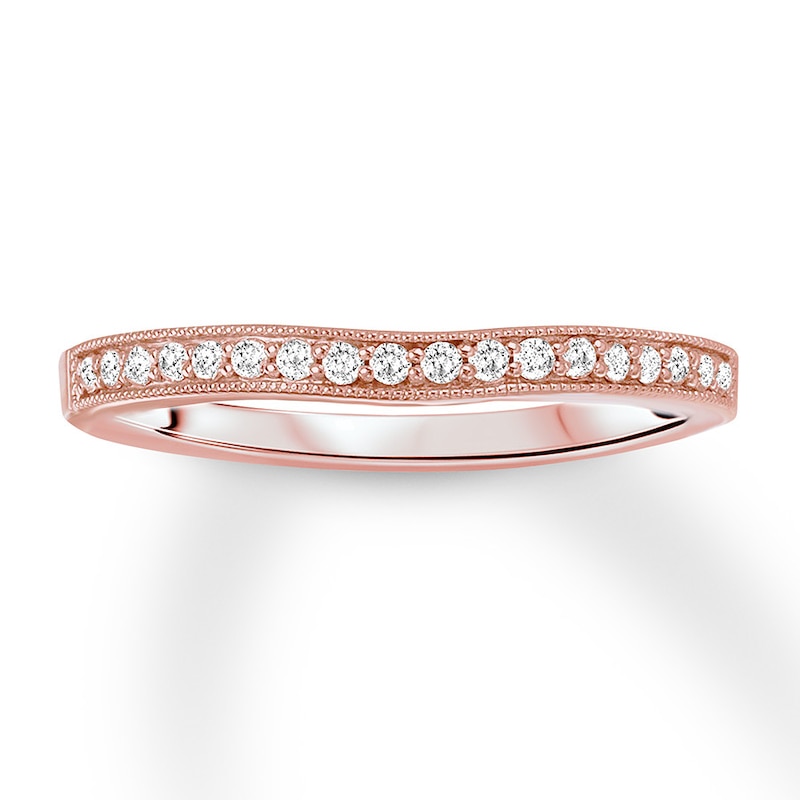 Main Image 1 of Previously Owned Diamond Wedding Band 1/6 carat tw Round 14K Rose Gold