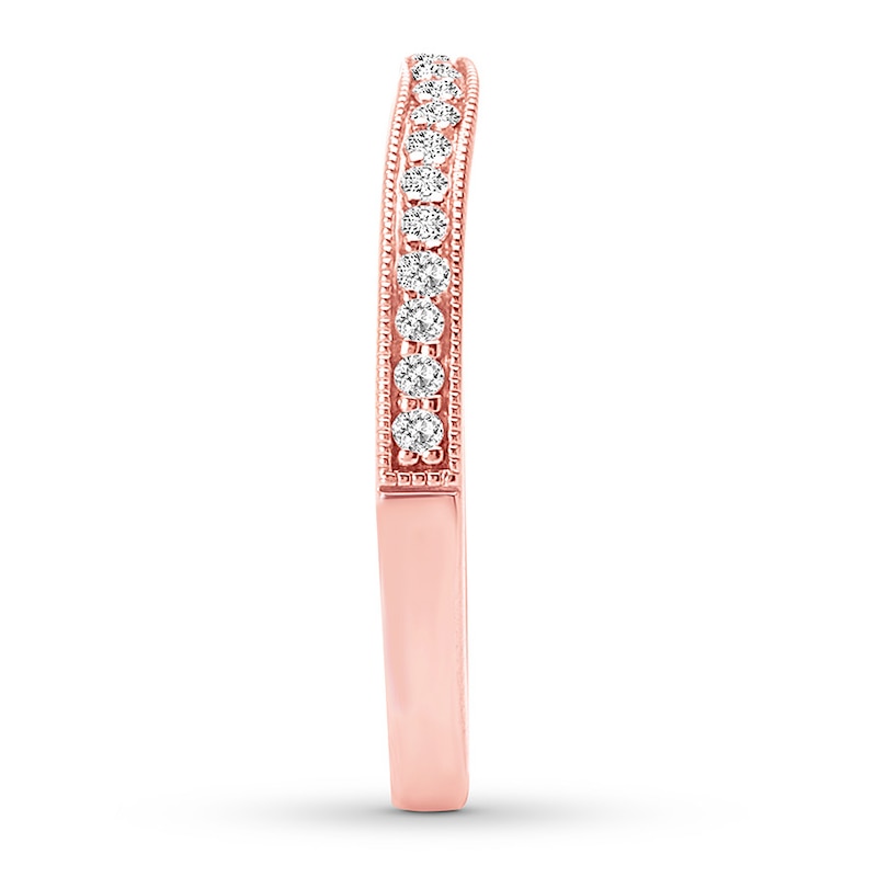 Main Image 3 of Previously Owned Diamond Wedding Band 1/6 carat tw Round 14K Rose Gold