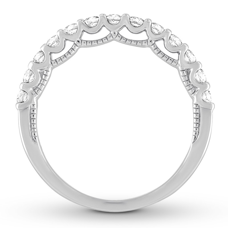 Main Image 2 of Previously Owned Diamond Anniversary Ring 1/3 carat tw Round 14K White Gold
