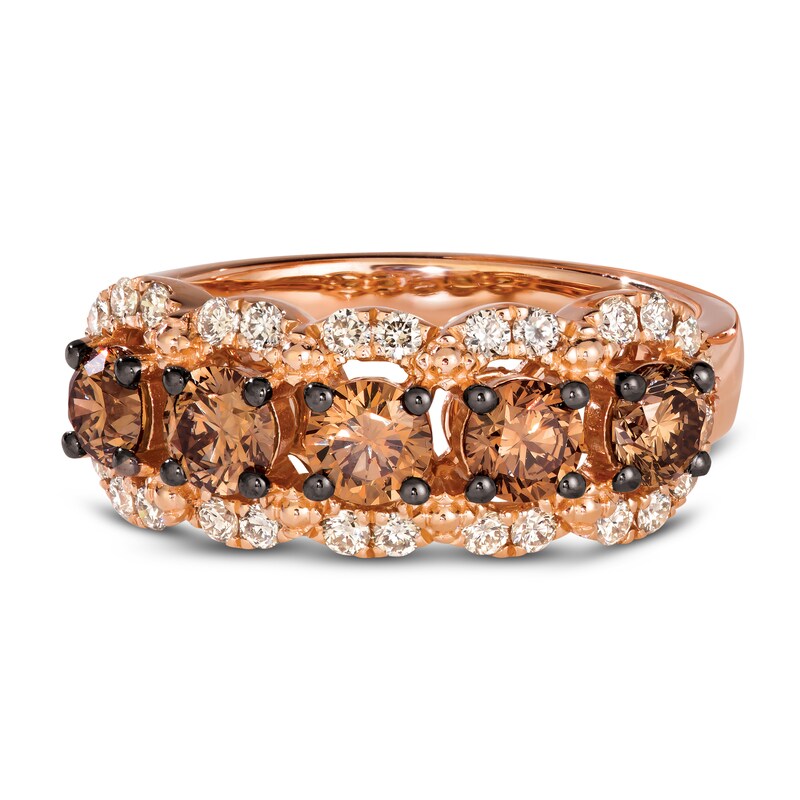 Main Image 3 of Previously Owned Le Vian Crème Brûlée Diamond Ring 1 1/2 ct tw Round 14K Strawberry Gold