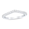Thumbnail Image 1 of Previously Owned Royal Asscher Stephanie Diamond Wedding Band 1/4 ct tw Round 14K White Gold