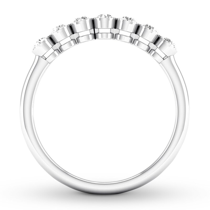 Main Image 2 of Previously Owned Diamond Anniversary Band 1/2 ct tw Round 14K White Gold
