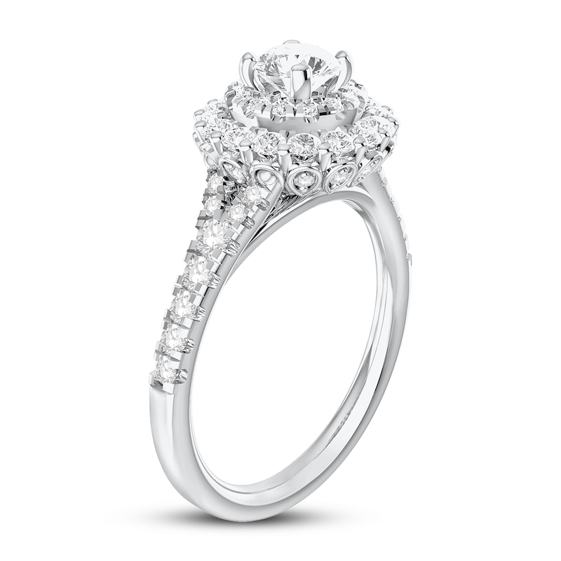 Main Image 2 of Previously Owned Diamond Engagement Ring 1 ct tw Round 14K White Gold