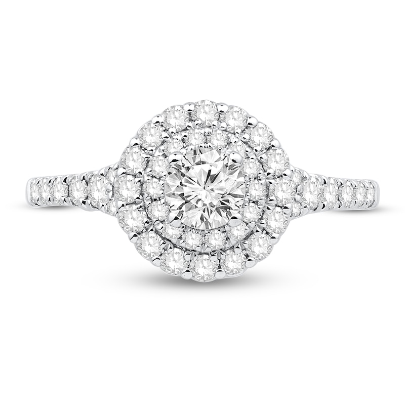 Main Image 3 of Previously Owned Diamond Engagement Ring 1 ct tw Round 14K White Gold