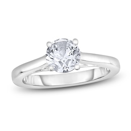 Diamond Solitaire Engagement Ring 1 ct tw Round 14K White Gold (I2/I)
