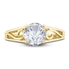 Thumbnail Image 3 of Diamond Solitaire Scroll Engagement Ring 1/2 ct tw Round 14K Yellow Gold (I2/I)