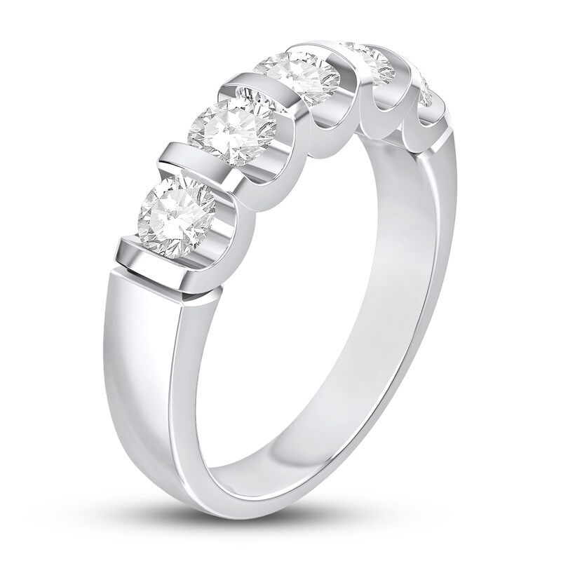 Main Image 2 of Previously Owned Diamond Anniversary Ring 1 carat tw Round 14K White Gold
