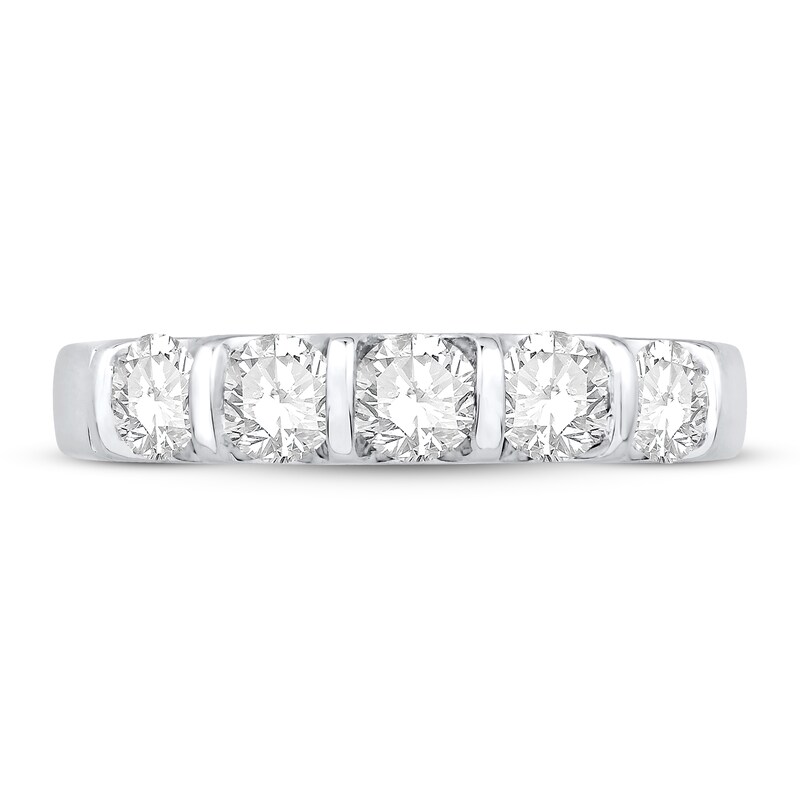 Main Image 3 of Previously Owned Diamond Anniversary Ring 1 carat tw Round 14K White Gold