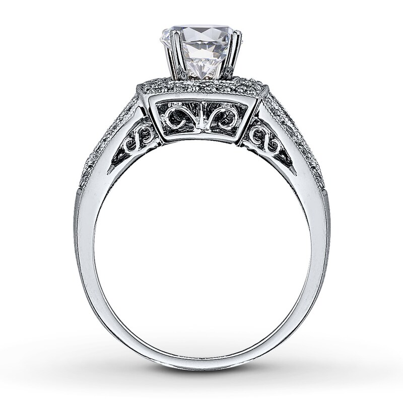 Main Image 2 of Previously Owned Diamond Bridal Setting 1/2 cttw 14K White Gold