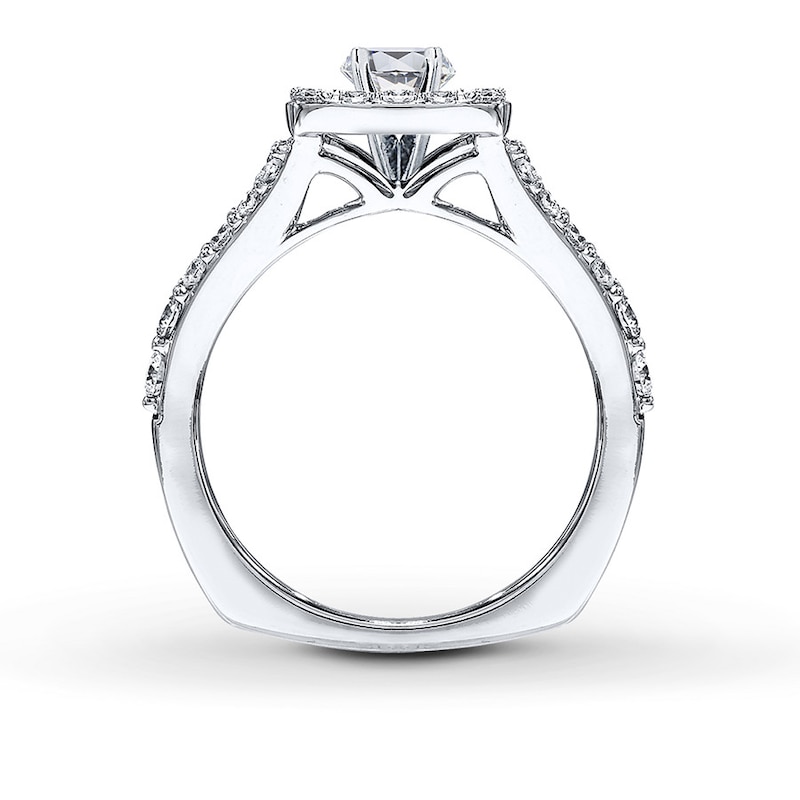 Main Image 2 of Previously Owned Diamond Ring Setting 3/4 ct tw Round-cut 18K White Gold
