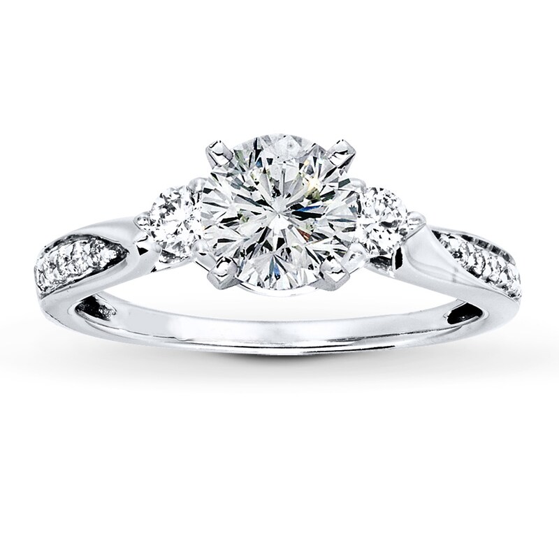 Main Image 3 of Previously Owned Diamond Ring Setting 1/4 ct tw Round-cut 14K White Gold