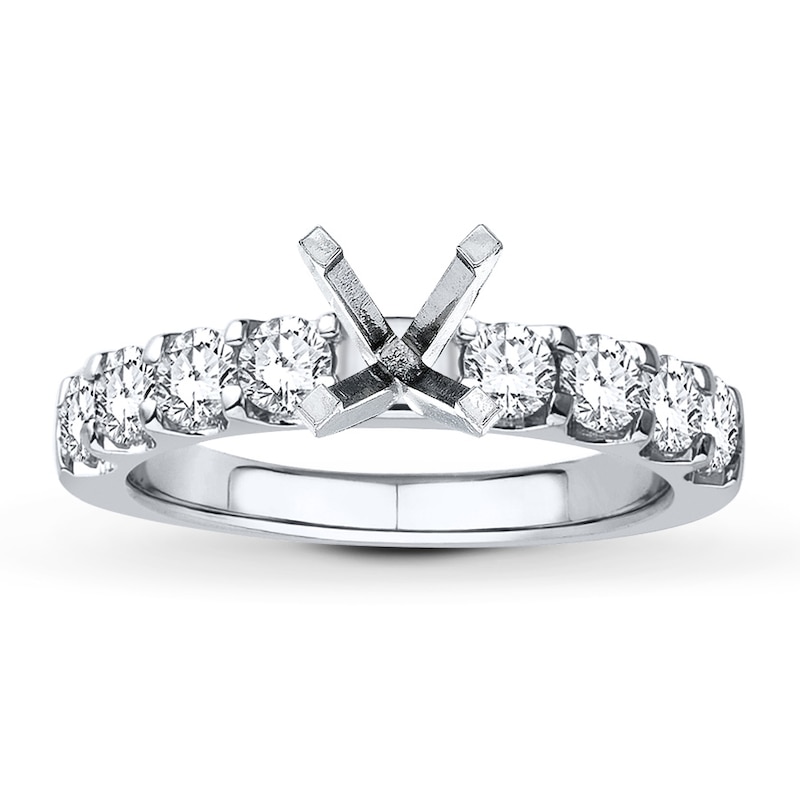 Main Image 1 of Previously Owned Colorless Diamond Ring Setting 1 carat tw 14K White Gold
