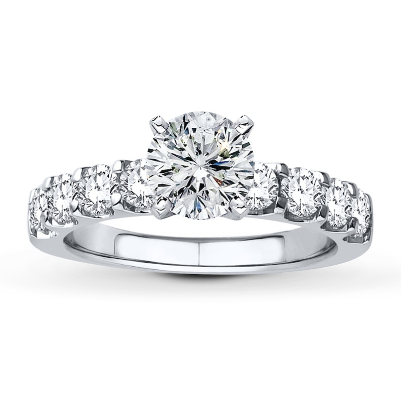 Main Image 3 of Previously Owned Colorless Diamond Ring Setting 1 carat tw 14K White Gold