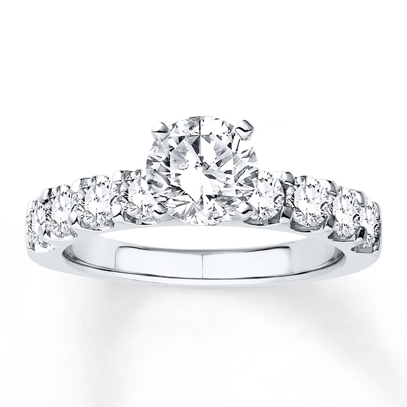 Main Image 4 of Previously Owned Colorless Diamond Ring Setting 1 carat tw 14K White Gold