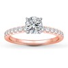 Thumbnail Image 3 of Previously Owned Colorless Diamond Ring Setting 3/8 carat tw Round 14K Rose Gold