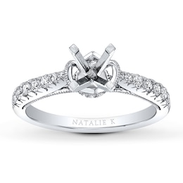 Previously Owned Natalie K Ring Setting 1/3 ct tw Diamonds 14K White Gold