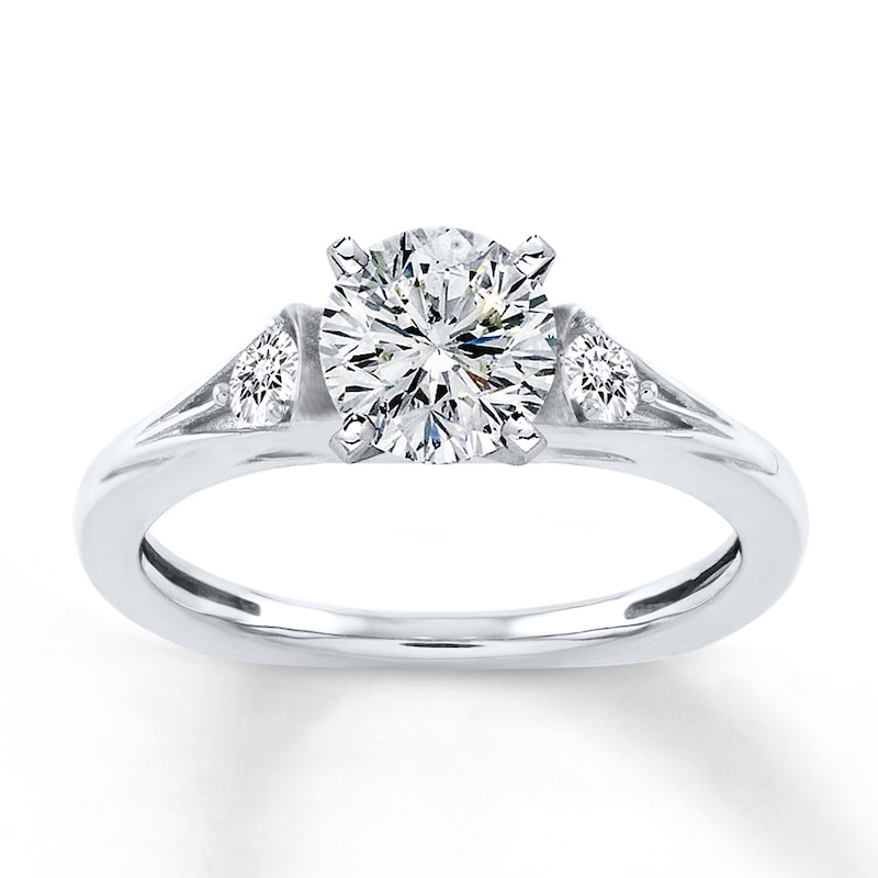 Main Image 3 of Previously Owned Diamond Ring Setting 1/8 ct tw Round 18K White Gold