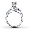 Thumbnail Image 2 of Previously Owned Diamond Ring Setting 3/4 carat tw Round Platinum