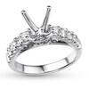 Thumbnail Image 4 of Previously Owned Diamond Ring Setting 3/4 carat tw Round Platinum