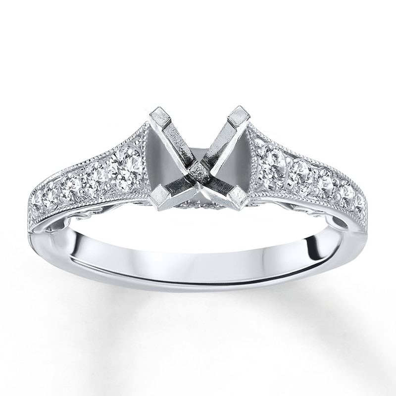Main Image 1 of Previously Owned Diamond Engagement Ring Setting 1/2 ct tw Round 14K Gold