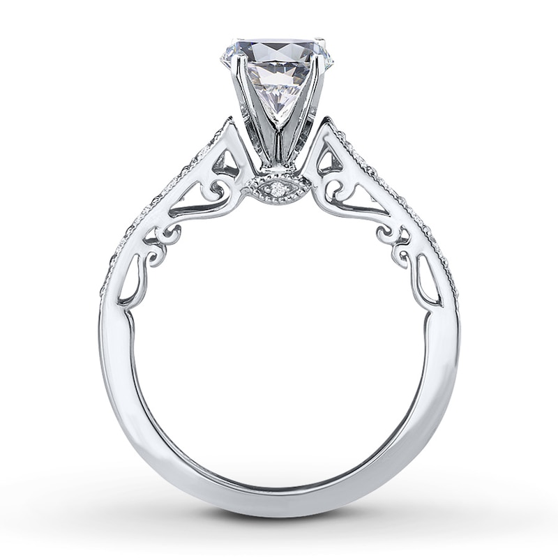 Main Image 2 of Previously Owned Diamond Engagement Ring Setting 1/2 ct tw Round 14K Gold