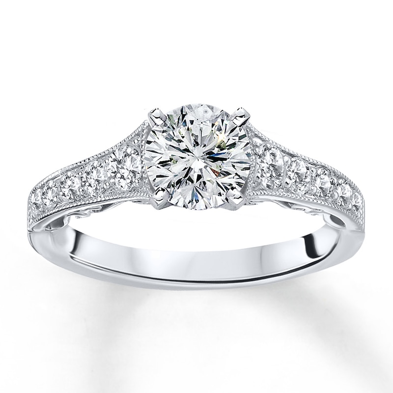 Main Image 3 of Previously Owned Diamond Engagement Ring Setting 1/2 ct tw Round 14K Gold