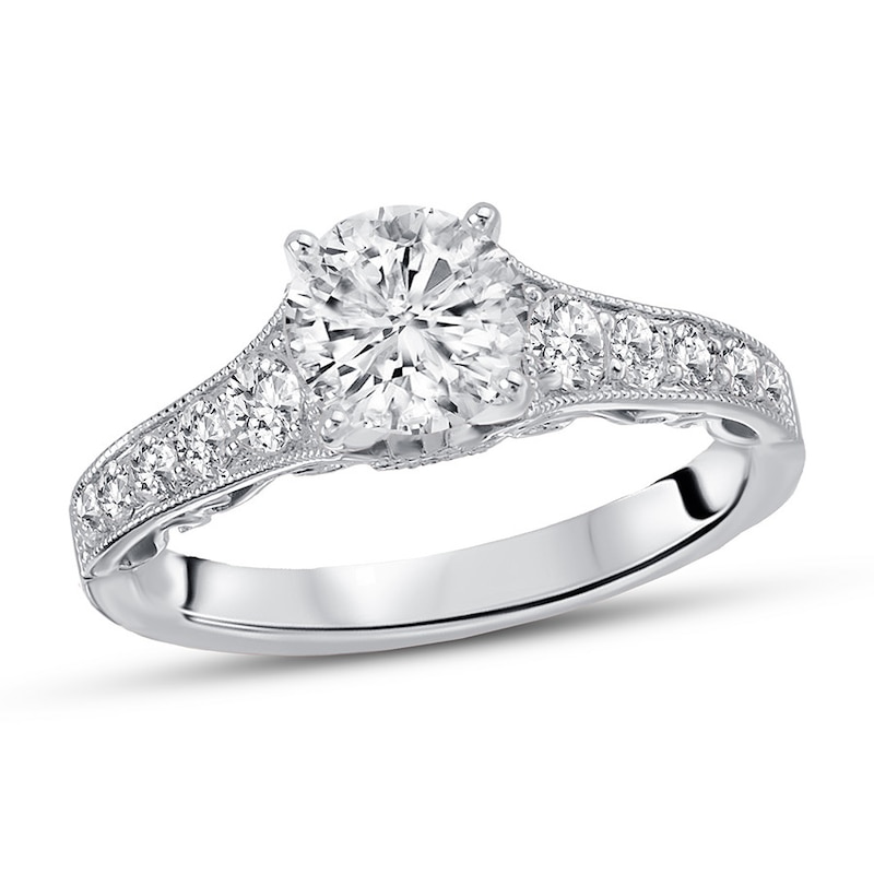 Main Image 4 of Previously Owned Diamond Engagement Ring Setting 1/2 ct tw Round 14K Gold