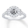 Thumbnail Image 1 of Previously Owned Diamond Engagement Ring Setting 1/2 ct tw Round 14K White Gold