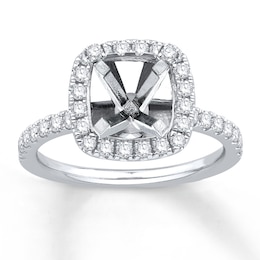 Previously Owned Diamond Ring Setting 5/8 ct tw Round 14K White Gold