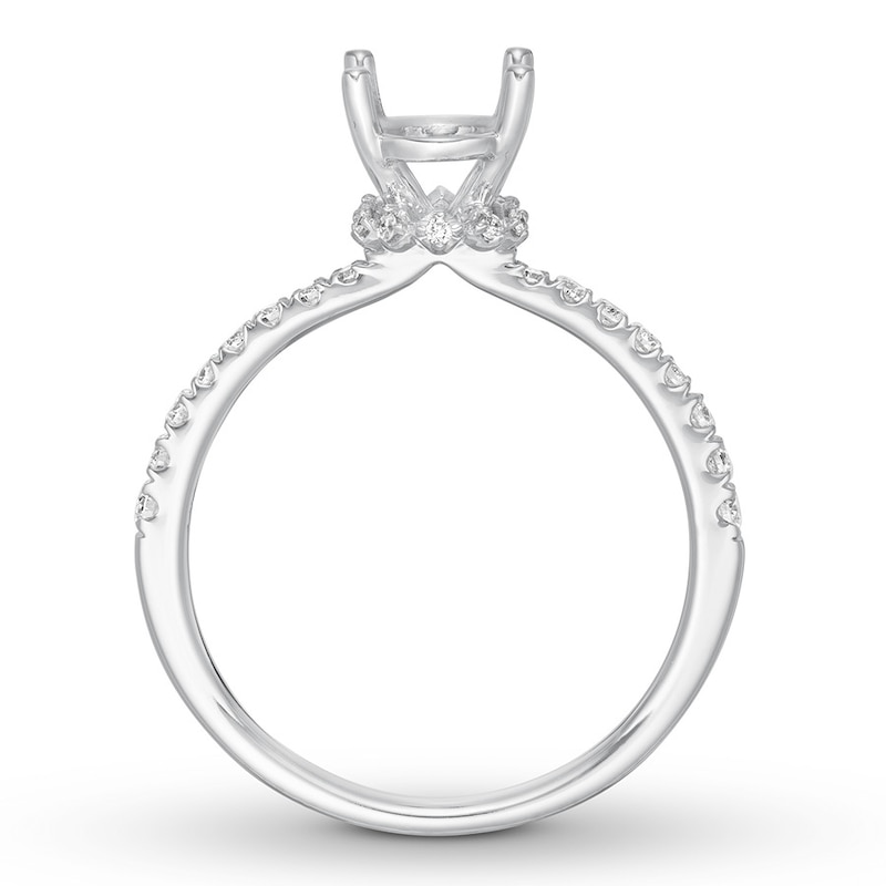 Main Image 2 of Previously Owned Diamond Engagement Ring Setting 1/4 ct tw Round 14K White Gold