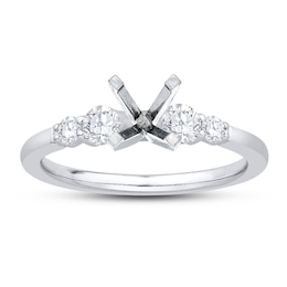 Previously Owned Colorless Diamond Engagement Ring Setting 3/8 ct tw Round 14K White Gold