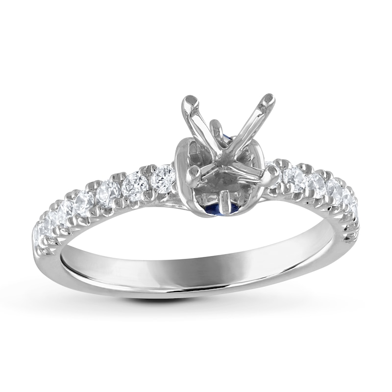 Main Image 1 of Previously Owned Vera Wang WISH Diamond Engagement Ring Setting 1/3 ct tw Round 14K White Gold