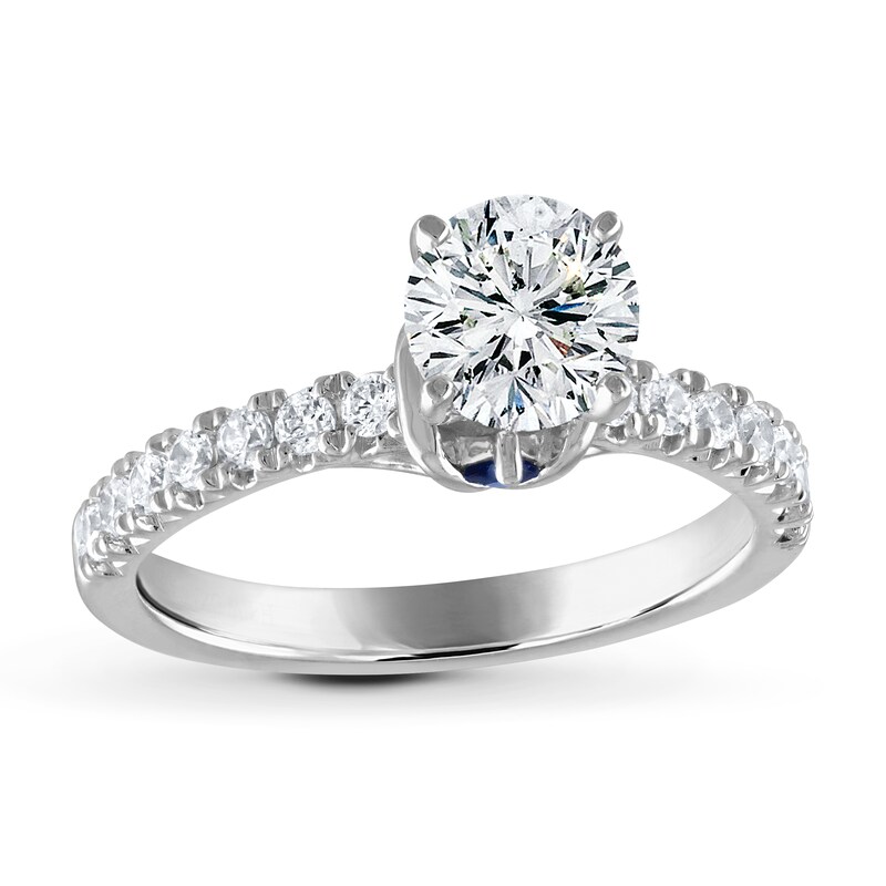 Main Image 3 of Previously Owned Vera Wang WISH Diamond Engagement Ring Setting 1/3 ct tw Round 14K White Gold