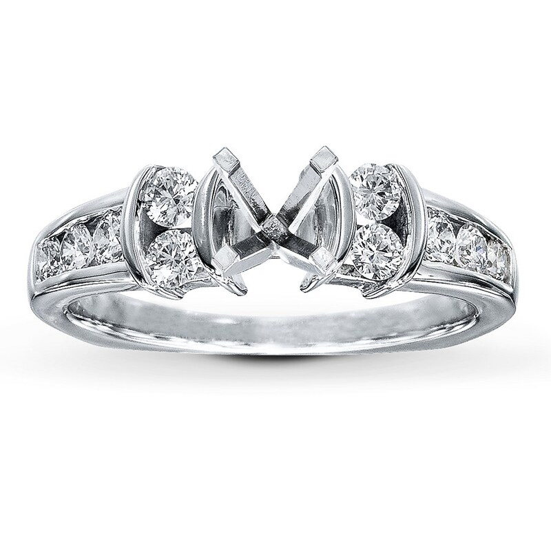 Main Image 1 of Previously Owned Hearts Desire Setting 1/2 ct tw Diamonds 18K White Gold
