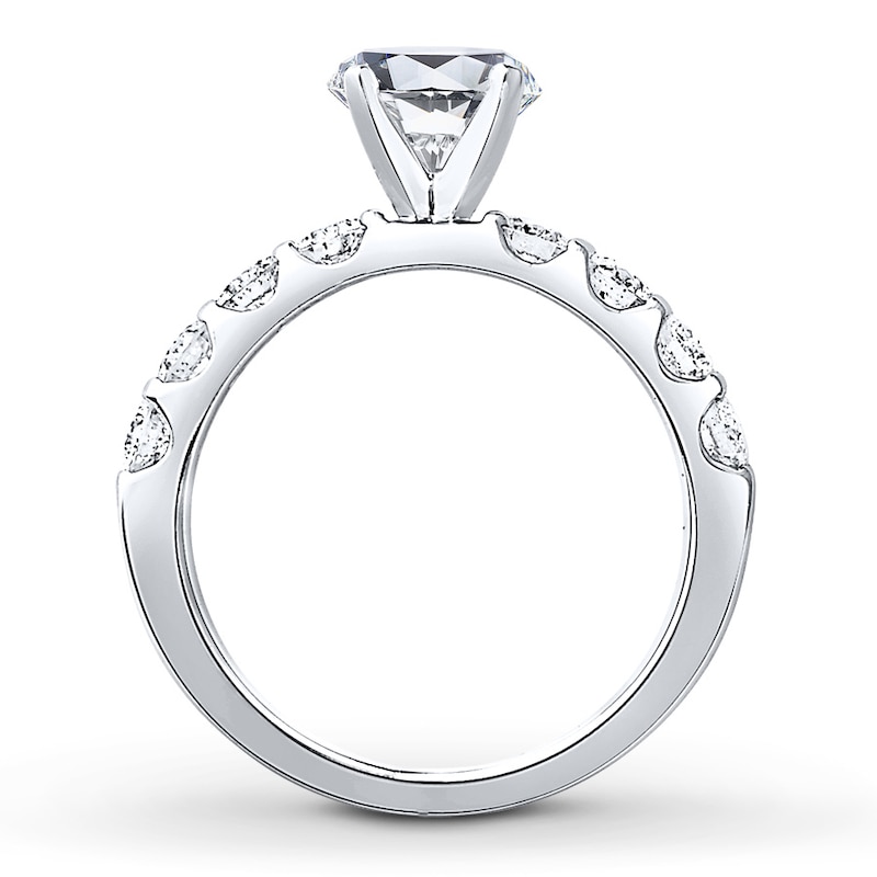 Main Image 2 of Previously Owned Previously Owned Colorless Diamond Ring Setting 1 carat tw 14K White Gold