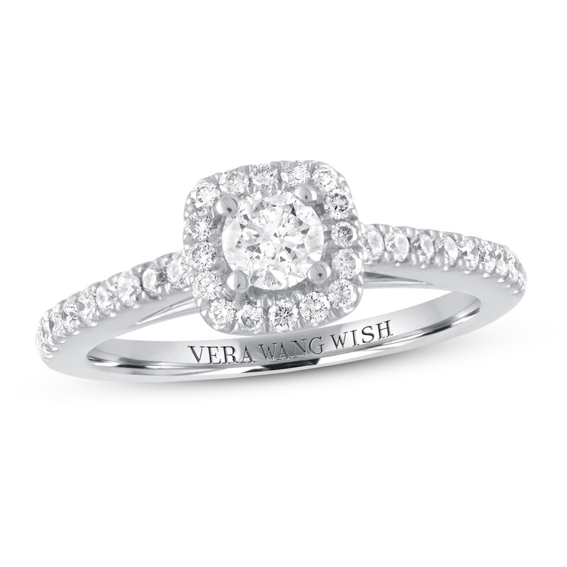 Main Image 1 of Previously Owned Vera Wang WISH Ring 3/4 carat tw Diamonds 14K White Gold