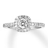 Thumbnail Image 4 of Previously Owned Diamond Engagement Ring 3/8 ct tw Round-cut 14K White Gold