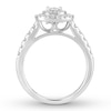 Thumbnail Image 2 of Previously Owned Diamond Promise Ring 1/2 ct tw Princess/Round 10K White Gold