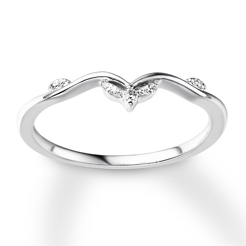 Main Image 1 of Previously Owned Contour Enhancer Ring Diamond Accents 14K White Gold