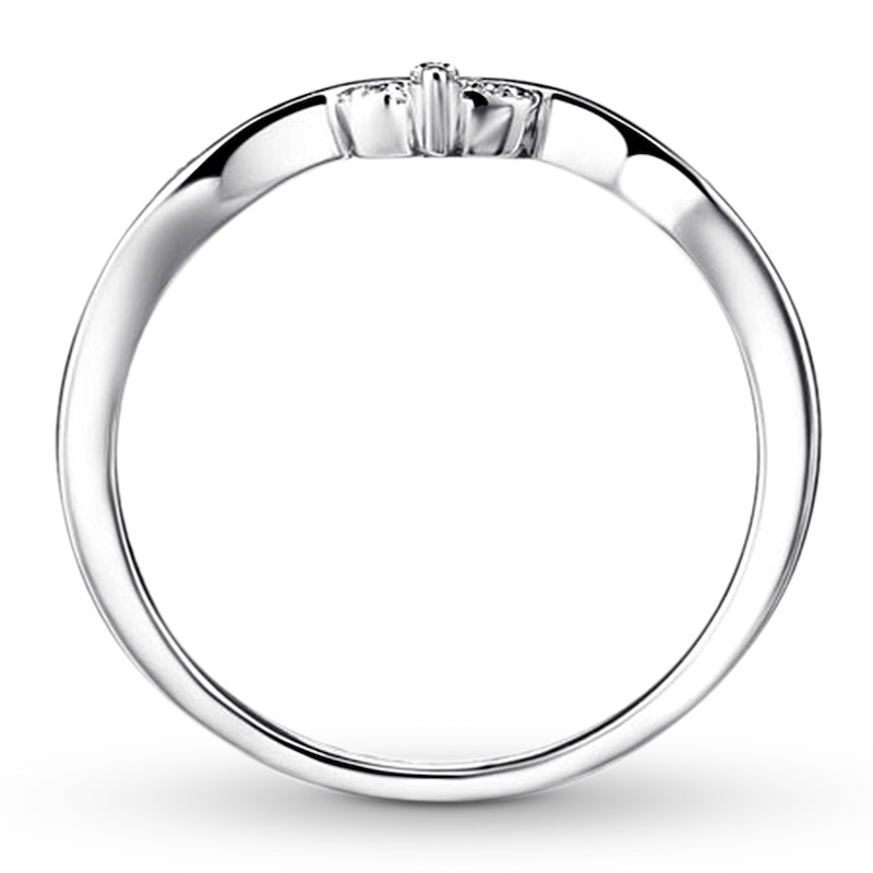 Main Image 2 of Previously Owned Contour Enhancer Ring Diamond Accents 14K White Gold