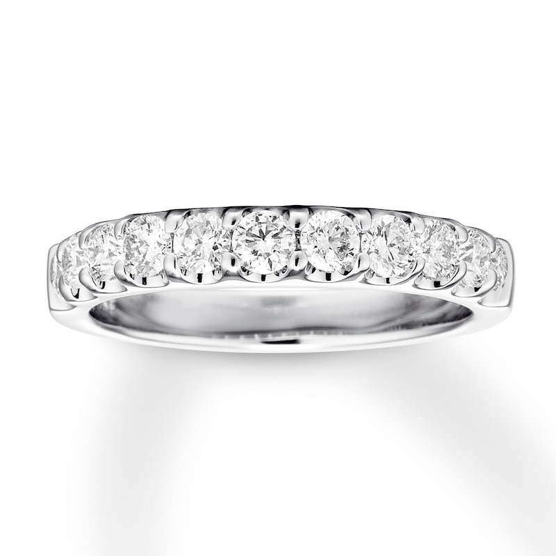 Main Image 1 of Previously Owned Diamond Wedding Band 3/4 ct tw Round 14K White Gold