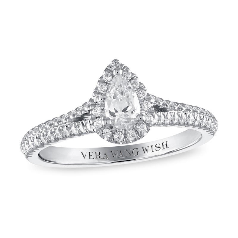 Previously Owned Vera Wang WISH Diamond Engagement Ring 5/8 ct tw Pear ...