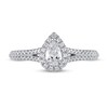 Thumbnail Image 3 of Previously Owned Vera Wang WISH Diamond Engagement Ring 5/8 ct tw Pear-shaped/Round 14K White Gold