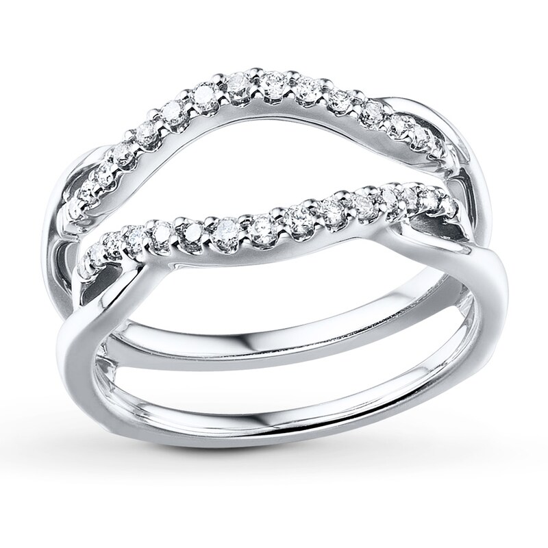 Main Image 1 of Previously Owned Diamond Enhancer Ring 1/5 ct tw Round 14K White Gold